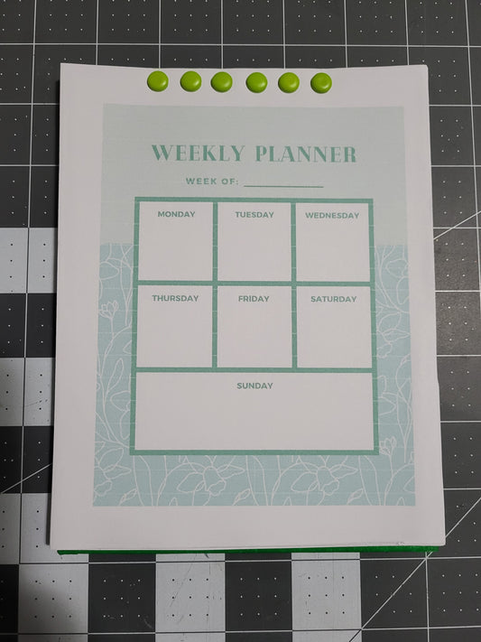 Small weekly planner